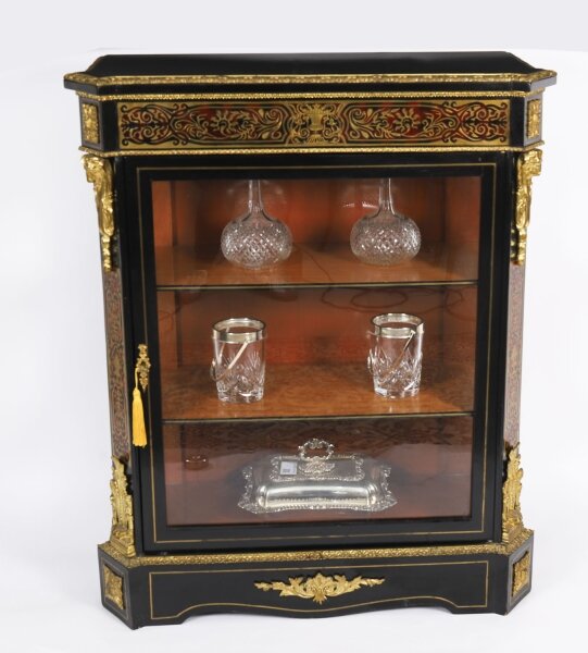 Antique French Napoleon III Ebonized Boulle Pier Cabinet c.1860 19th C | Ref. no. A4900 | Regent Antiques