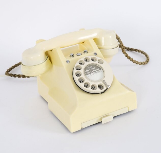 Vintage ivory colour bakelite rotary model 328L telephone 1952 Mid 20th C | Ref. no. A5014 | Regent Antiques