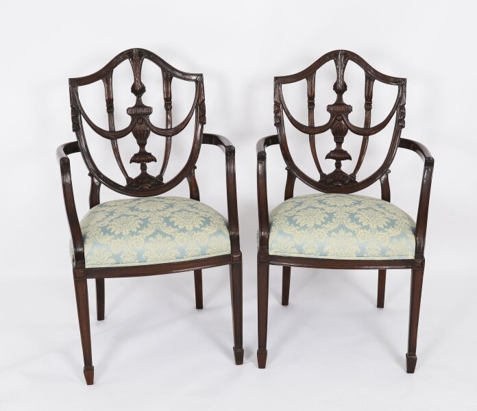 Antique Pair Federal Revival Shield Back Armchairs 20th Century | Ref. no. A5023a | Regent Antiques
