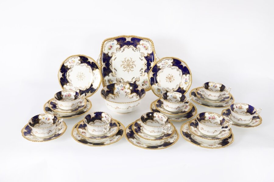 Antique Coalport "Bat Wing" Pattern Porcelain Tea Set Circa 1910 | Ref. no. A5078 | Regent Antiques