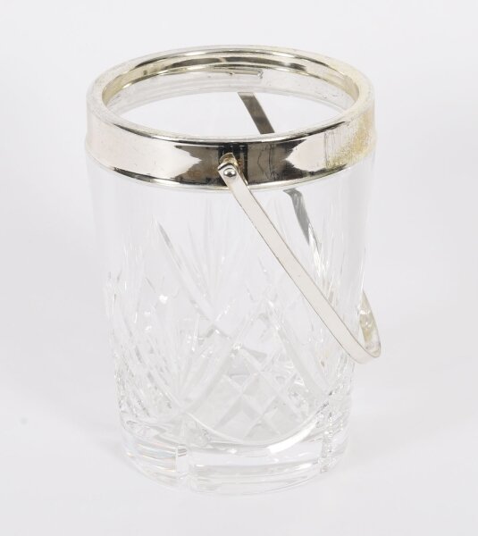 Vintage Silver Plate  & Crystal Ice Pail Bucket Mid 20th Century | Ref. no. A5081b | Regent Antiques