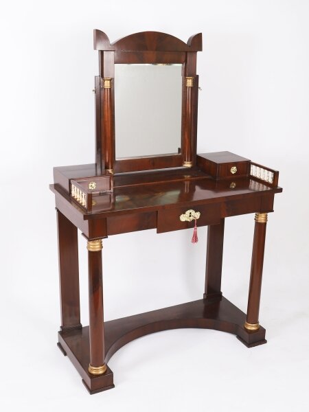 Antique French Empire Mahogany Dressing Table & Mirror 19th C | Ref. no. A5085 | Regent Antiques