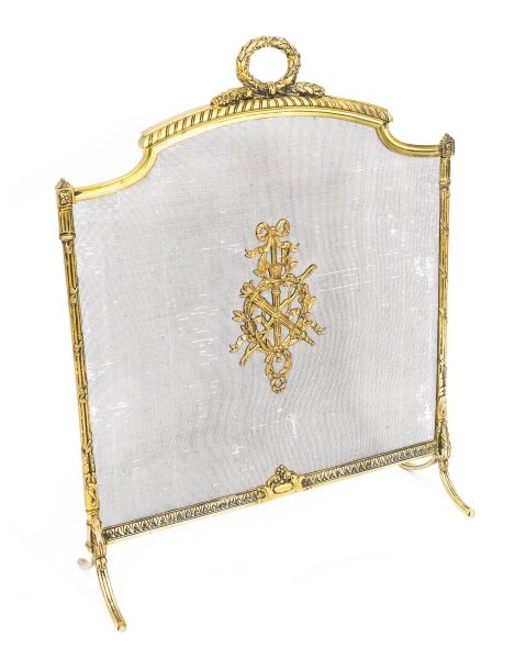 Antique French Empire Revival Flaming Torch Gilt Bronze Fire Screen C1870 | Ref. no. A5147 | Regent Antiques