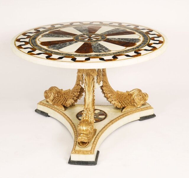 Antique Marble Topped Neo-classical Dolphin Centre Table 20th Century | Ref. no. A5154 | Regent Antiques