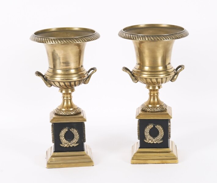 Antique Pair Italian Grand Tour Borghese Bronze Campana Urns 19th C | Ref. no. A5160 | Regent Antiques