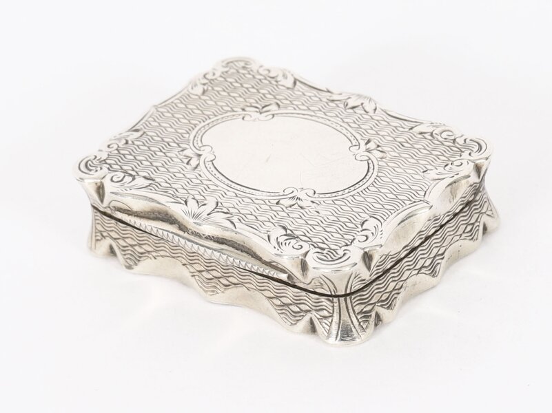 Antique Edwardian Sterling Silver Snuff Pill Box By Colen Hewer Cheshire 1901 | Ref. no. A5189 | Regent Antiques