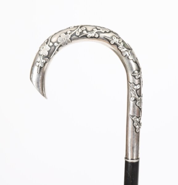 Antique Hong Kong Silver Walking Cane Wang Hing & Company 宏興 19thC | Ref. no. A5197 | Regent Antiques
