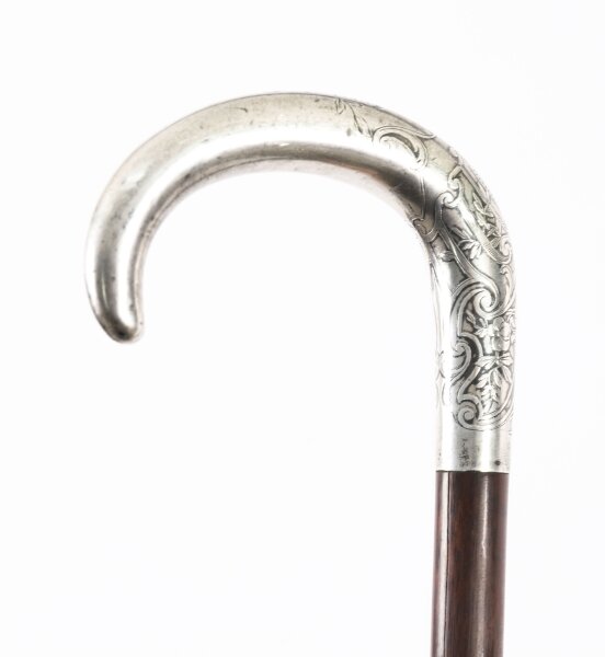 Antique French Silver Walking Cane Stick 19th C  90cm / 35.5 inches | Ref. no. A5210b | Regent Antiques