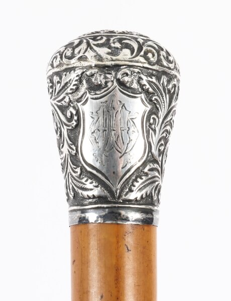 Antique English Silver Topped Walking Stick Cane  99cm / 39 inches | Ref. no. A5211 | Regent Antiques