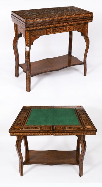 Antique Levantine Inlaid Card, Chess, Backgammon, Games table  C1900 | Ref. no. A5212a | Regent Antiques