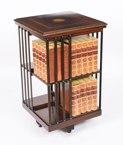 Vintage Inlaid Mahogany Revolving Bookcase  20th C | Ref. no. A5226 | Regent Antiques