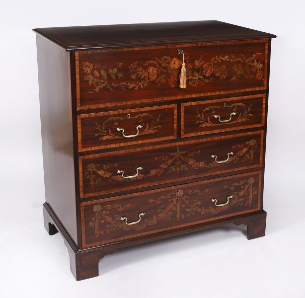 Antique Early George II Inlaid Mahogany Secretaire Chest c.1760 | Ref. no. A5227 | Regent Antiques