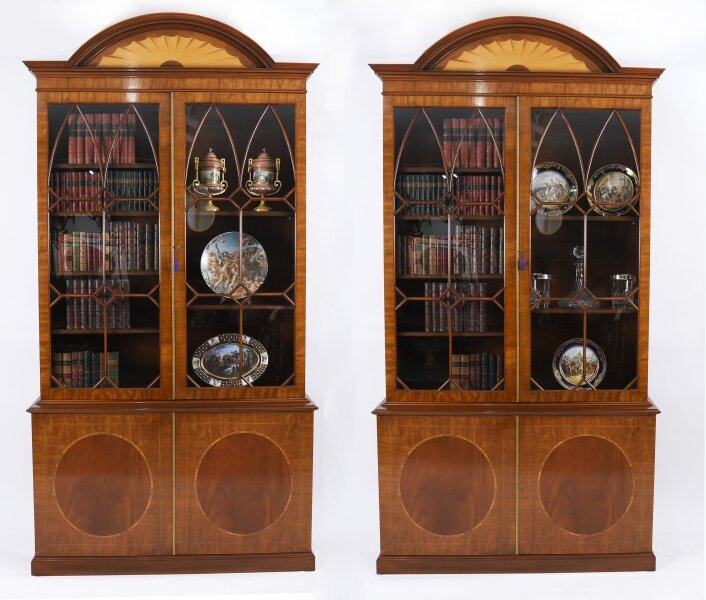 Vintage Pair English George III Revival Library Bookcases 20th C | Ref. no. A5231 | Regent Antiques