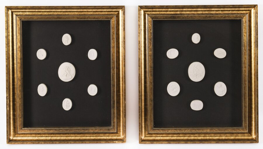 Antique Pair Giltwood Framed Grand Tour Plaster Intaglios 19th Century | Ref. no. A5251 | Regent Antiques