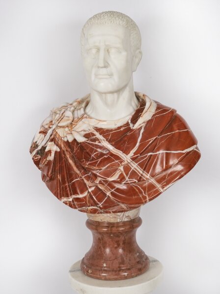 Vintage Carrara Marble Portrait Bust Roman Emperor Otho 20th Century | Ref. no. A5282a | Regent Antiques