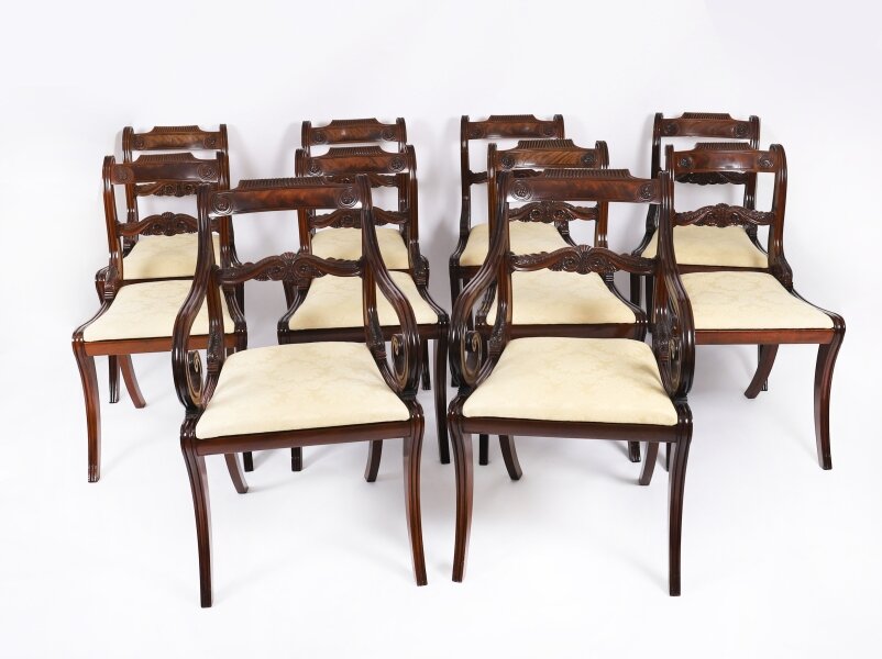 Vintage Set Ten Bar Back Dining Chairs by William Tillman  20th C | Ref. no. A5283b | Regent Antiques