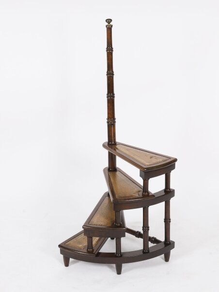 Vintage Set of Spiral Mahogany Library Steps 20th C | Ref. no. A5296 | Regent Antiques