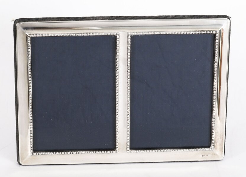 Vintage Sterling Silver Rectangular Portrait Photo Frame  by Carrs 20thC 15x21cm | Ref. no. A5320a | Regent Antiques