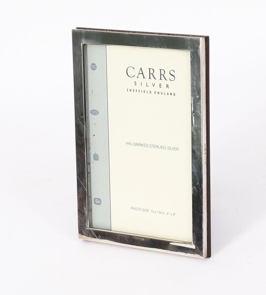 Vintage Sterling Silver Rectangular Portrait Photo Frame Carrs Date 2007 15x12cm | Ref. no. A5322b | Regent Antiques