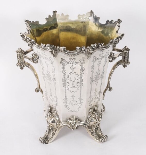 Antique Wine Cooler Champagne Ice Bucket Elkington, Mason & Co, dated 1849 | Ref. no. A5337 | Regent Antiques