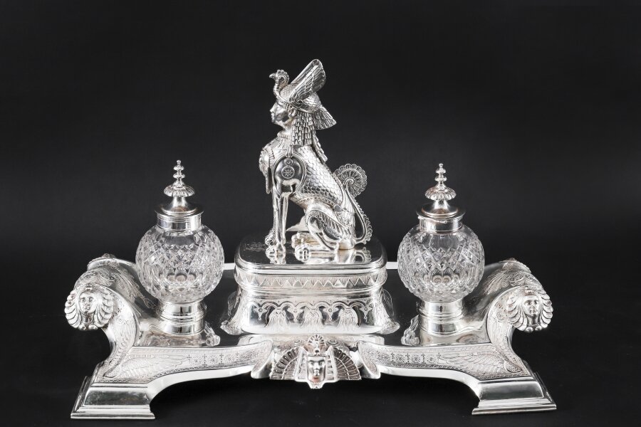 Antique Victorian Egyptian Revival Inkstand Standish by Wilkinson & Co 19thC | Ref. no. A5339 | Regent Antiques