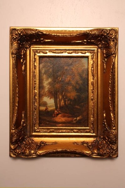 Oil Painting English Country Walk Giltwood Frame | Ref. no. P0089 | Regent Antiques