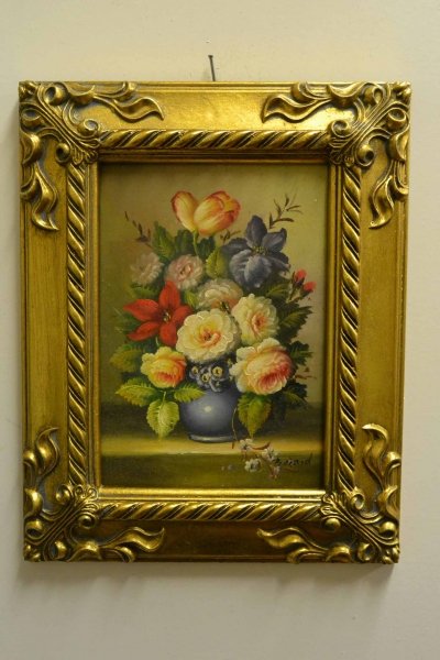Oil Painting Flowers Giltwood Frame | Ref. no. P0301 | Regent Antiques