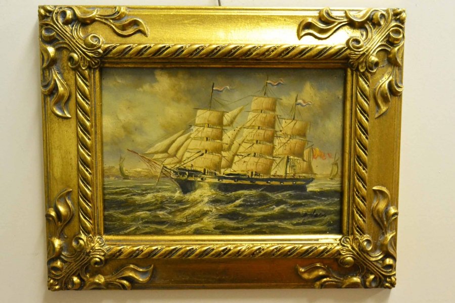 Oil Painting A Sailing Scene Giltwood Frame | Ref. no. P0323 | Regent Antiques