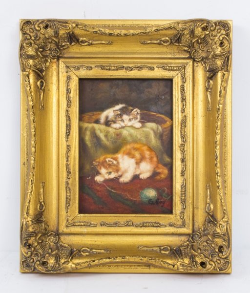 Oil Painting of a Pair of Kittens Giltwood Frame | Ref. no. P508 | Regent Antiques