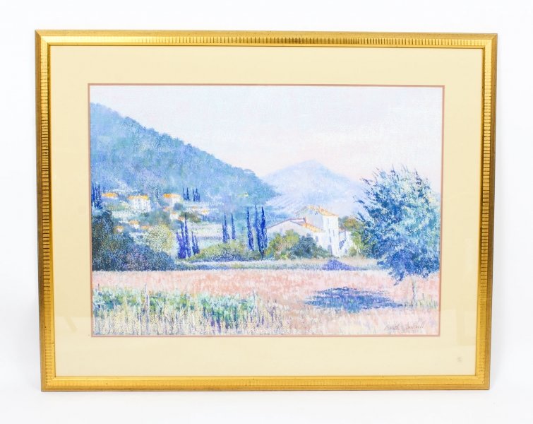 Vintage Pastel Tuscany Landscape by Brenda Mitchell Late 20th Century | Ref. no. R0018 | Regent Antiques