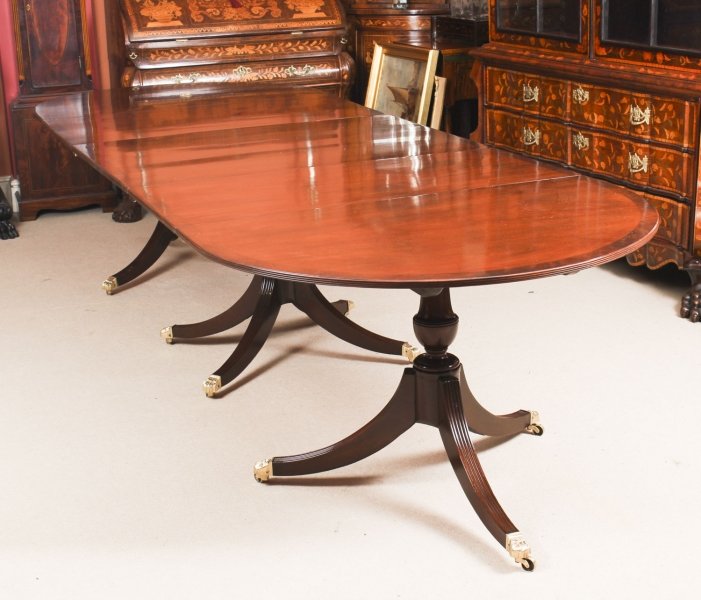 Antique Regency Revival Mahogany 3 pillar Dining Table 19th Century | Ref. no. R0042 | Regent Antiques