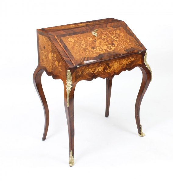 Antique French Kingwood Marquetry Bureau de Dame  19th C | Ref. no. R0049 | Regent Antiques