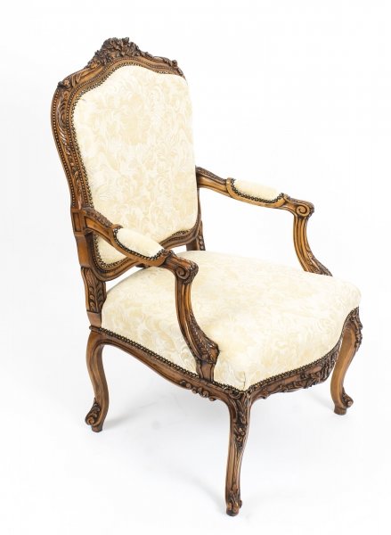 Antique  French Walnut  Salon Armchair Chair  19th Century | Ref. no. R044 | Regent Antiques