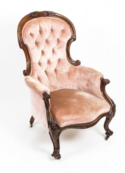 Antique Victorian Mahogany Spoon Backed Armchair 19th Century | Ref. no. R045 | Regent Antiques