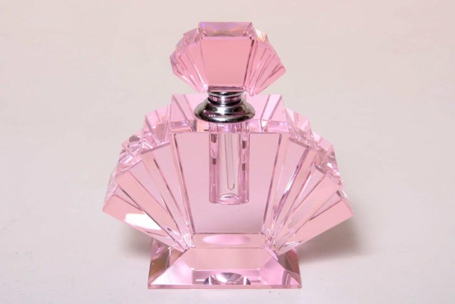 pink crystal perfume bottle