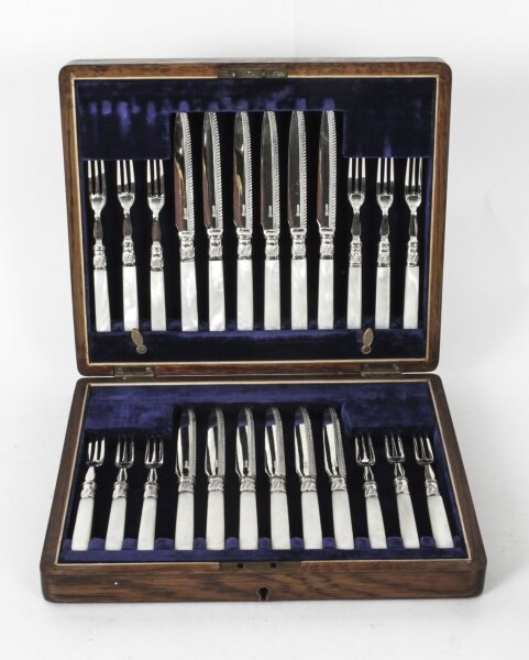 Antique Victorian Silver Plated Fruit Cutlery Set  19th C | Ref. no. X0002 | Regent Antiques