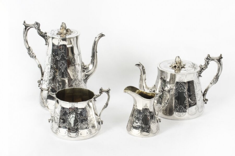 Antique 4 Piece Tea Coffee Service by Elkington  19th Century | Ref. no. X0022 | Regent Antiques