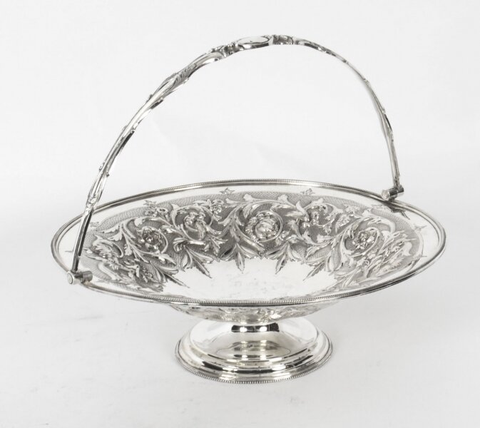 Antique Victorian Silver Plated Fruit  Basket William Gallimore & Co 19th C | Ref. no. X0033 | Regent Antiques