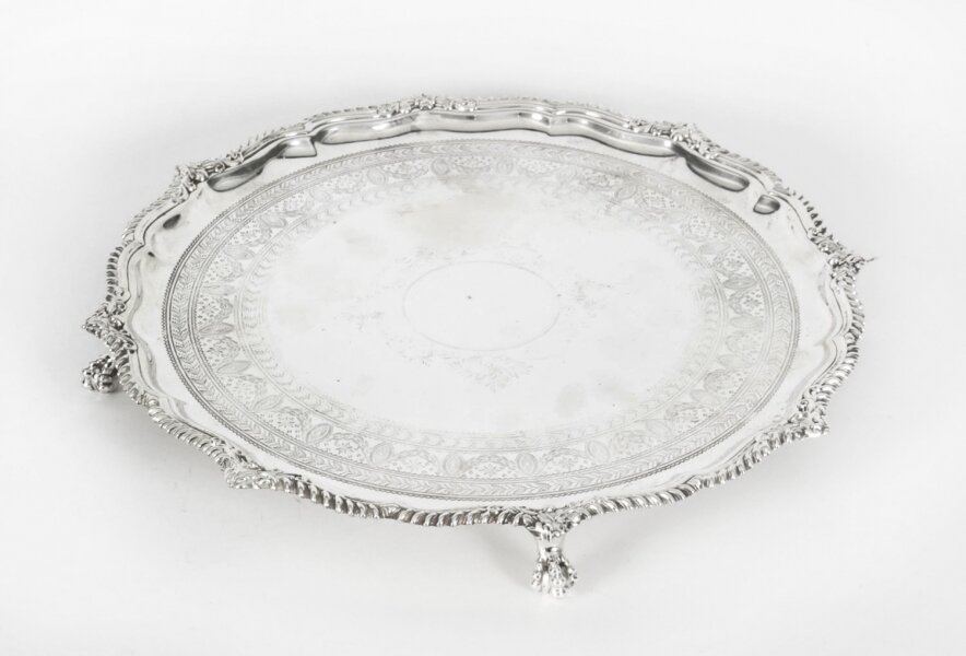 Antique English Victorian Silver Plated Salver James Dixon 19th Century | Ref. no. X0034 | Regent Antiques