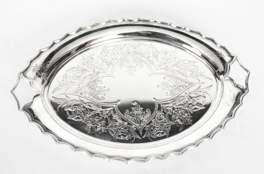 Antique  Silver Plated Salver by William Mammatt & Son 19th C | Ref. no. X0067 | Regent Antiques