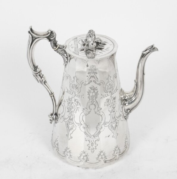 Antique Victorian Silver Plated Coffee Pot Elkington & Co Dated 1876 | Ref. no. X0083 | Regent Antiques