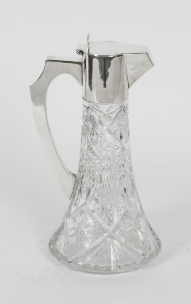 Antique Art Deco Silver Plated and Cut Crystal Claret Jug C1920 | Ref. no. X0101 | Regent Antiques