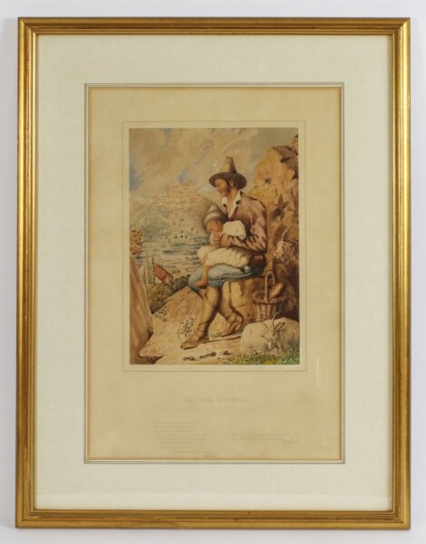 Antique Italian Water Colour Titled "Contadino Di Sabina" 19th C | Ref. no. a3266 | Regent Antiques