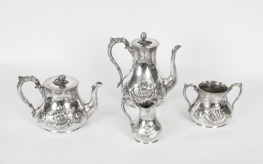 Antique Victorian Silver Plated Four Piece Tea & Coffee Set 19th C | Ref. no. x0085 | Regent Antiques