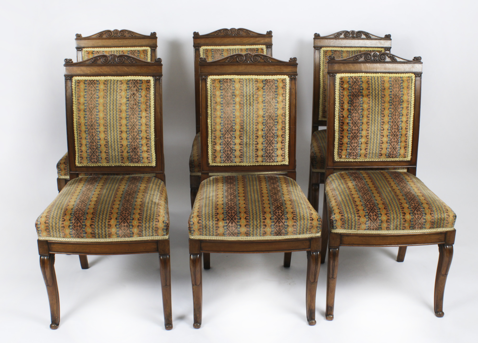 Vintage Set of Six Louis XVI Style Dining Chairs
