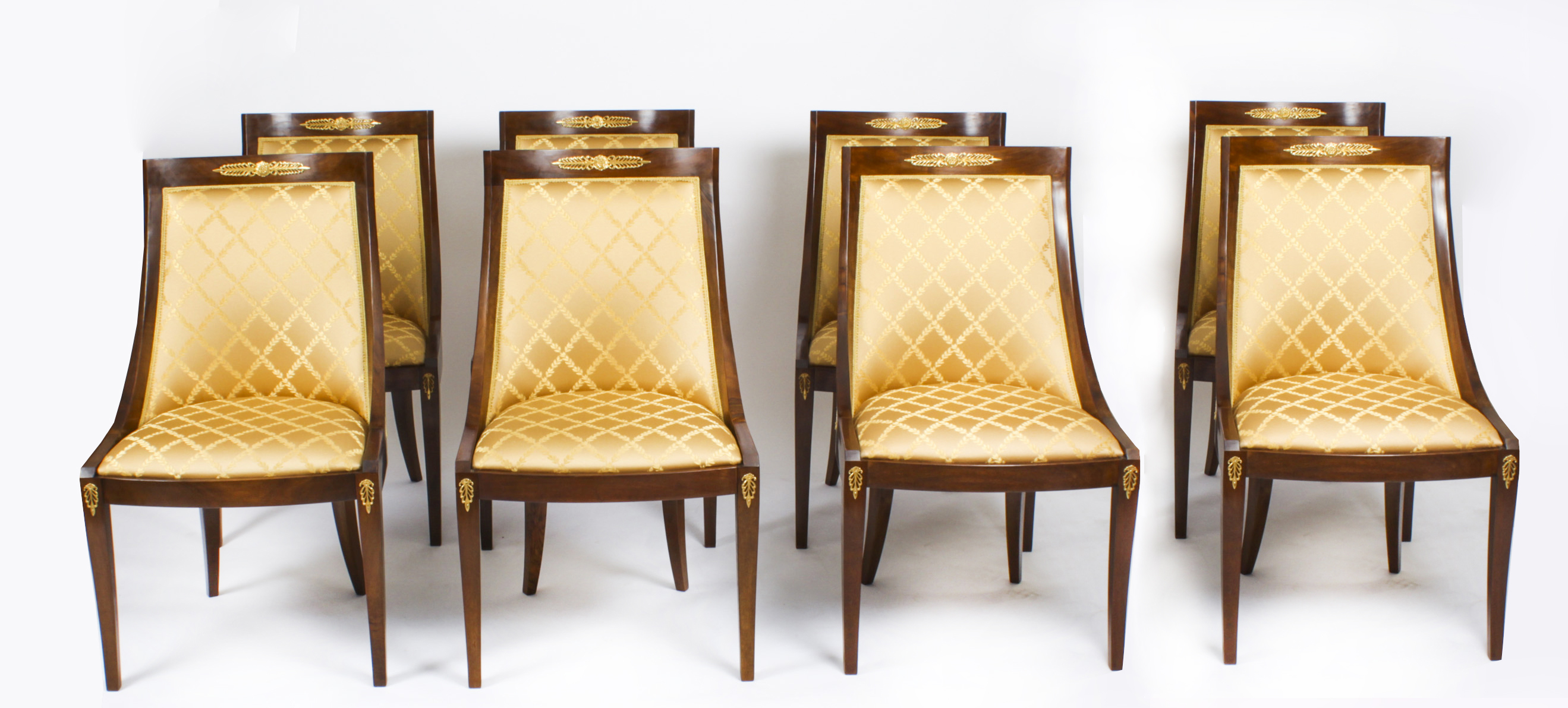 Antique gold discount dining chairs