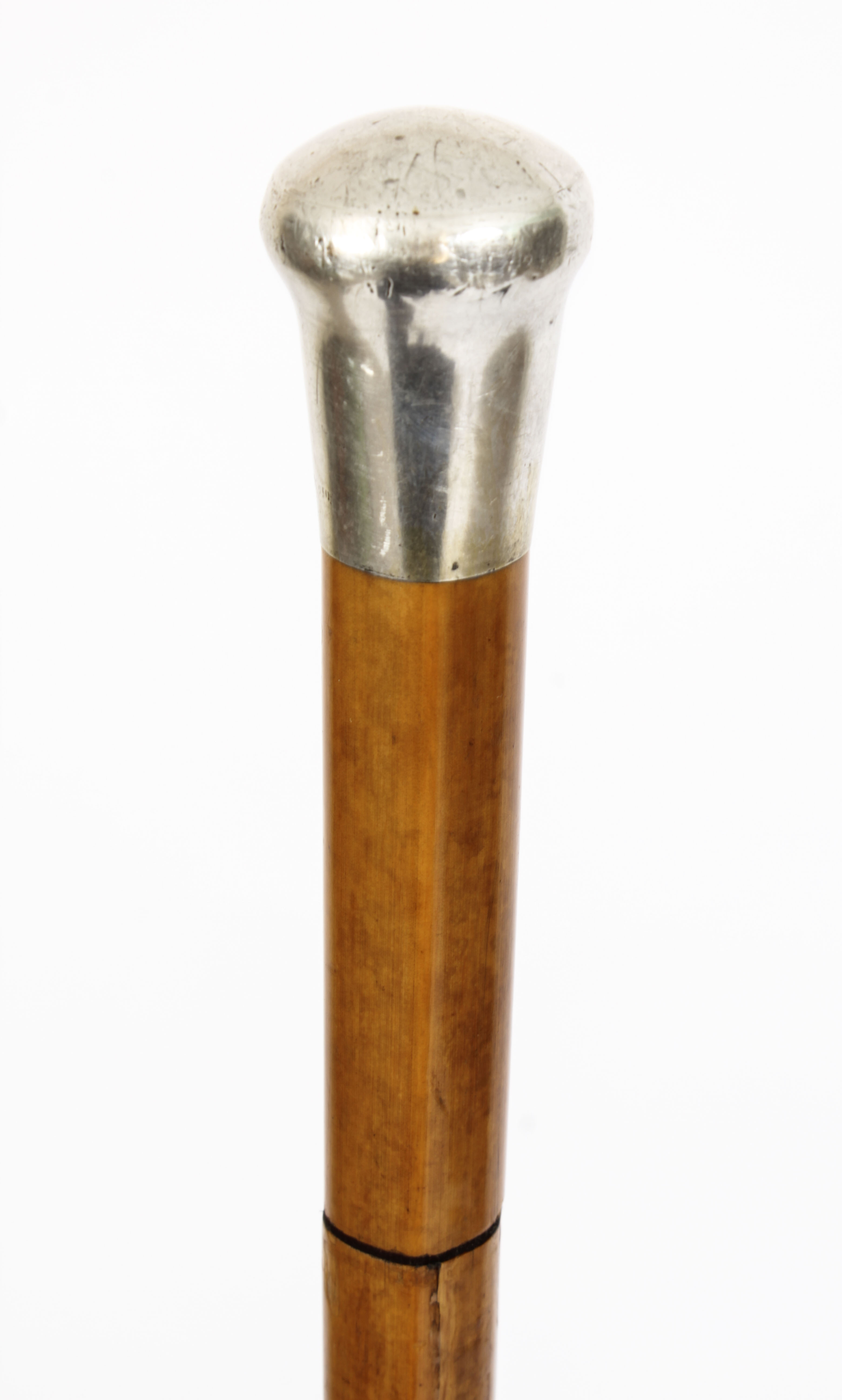 Antique Victorian Walking Stick Cane with Sterling Silver Pommel, 19th  Century at 1stDibs