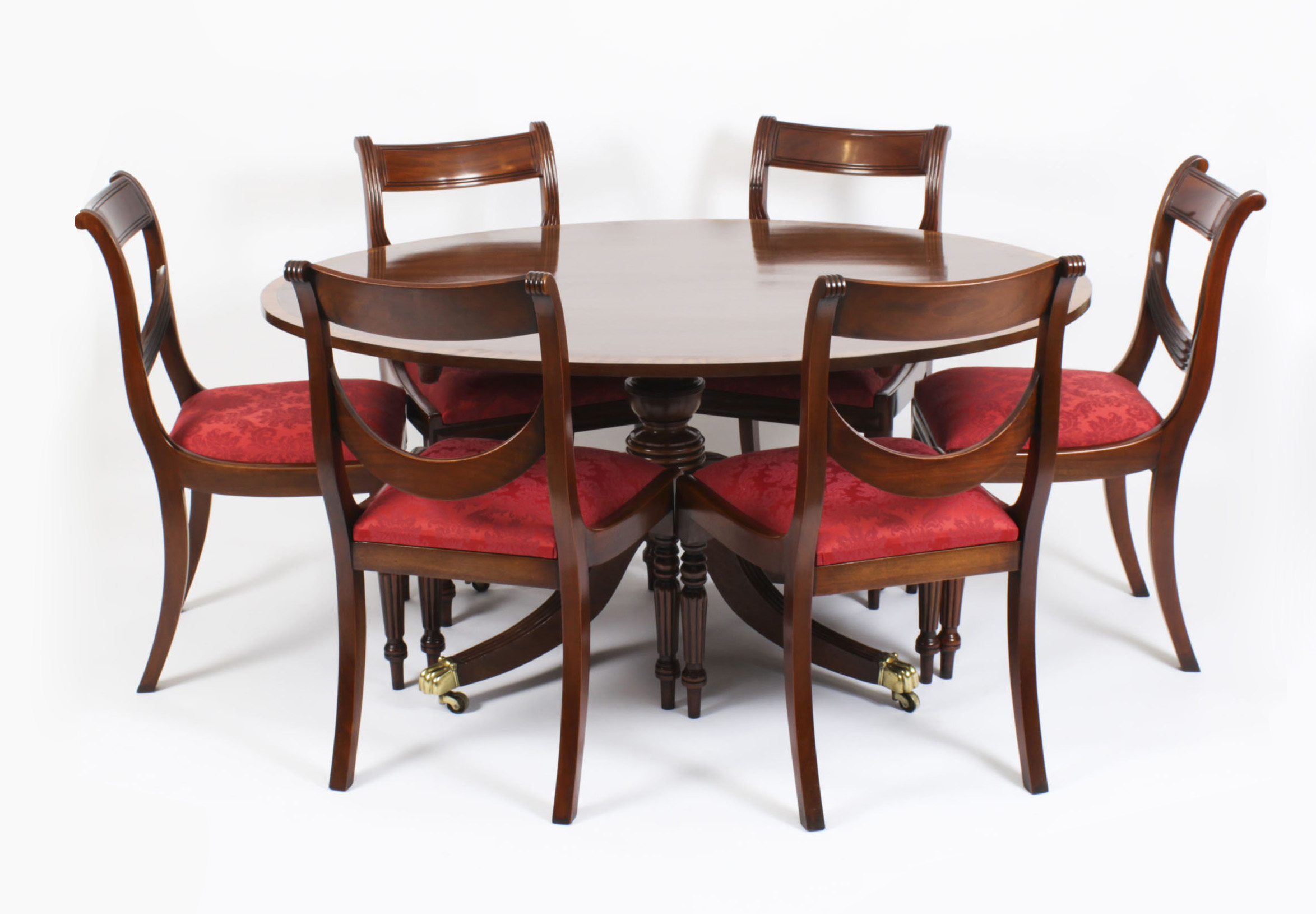 Mahogany dining table and outlet 6 chairs