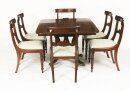 Antique Regency George III Pembroke Table Gillows & 6 Chairs C1820