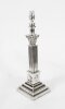 Antique Victorian Silver Plated Corinthian Column Table Lamp C 1880 19th C